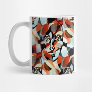 Androgynous Male Female in Abstract Geometric Illustration Mug